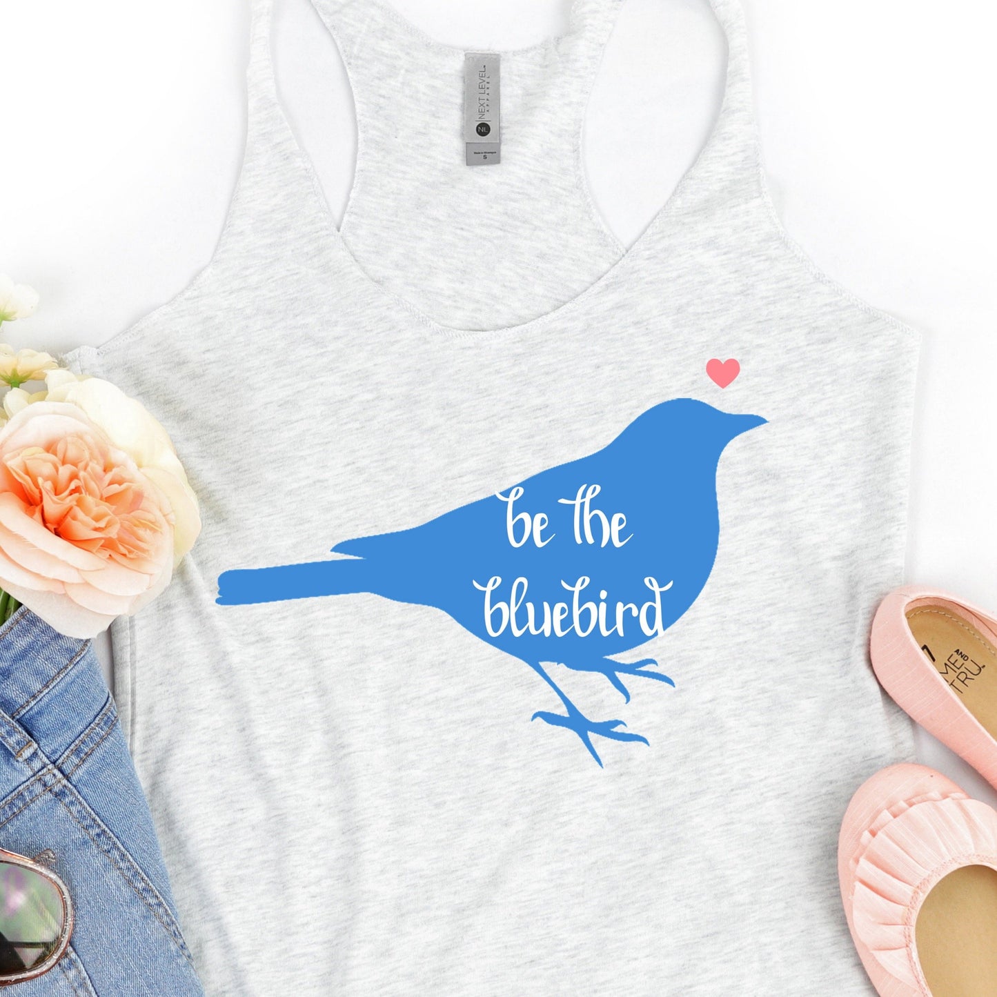 Tank Top - "Be The Bluebird" Womens Racerback Tank