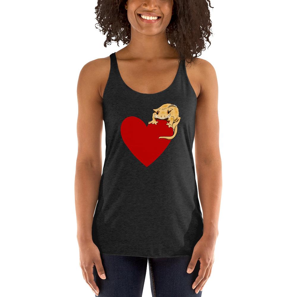 Tank Top - Cute Crested Gecko Love Racerback Tank