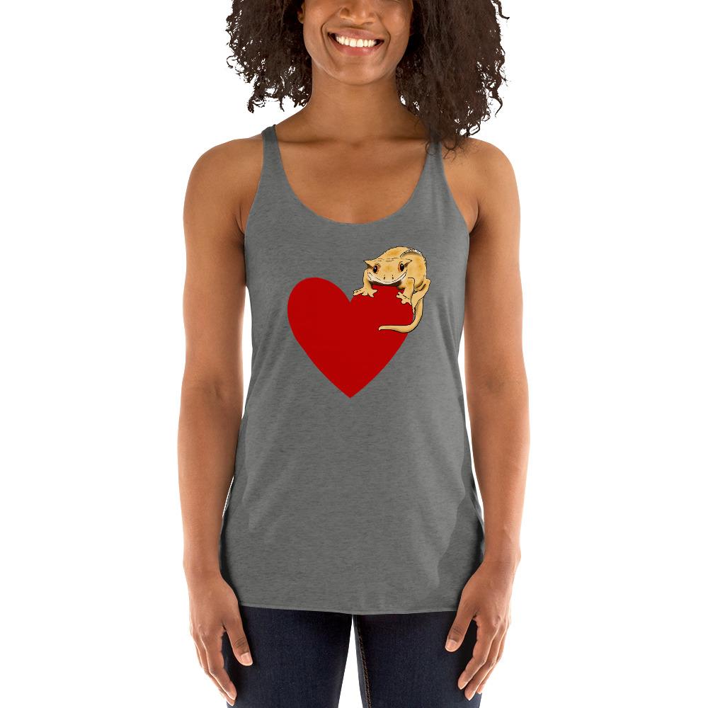 Tank Top - Cute Crested Gecko Love Racerback Tank