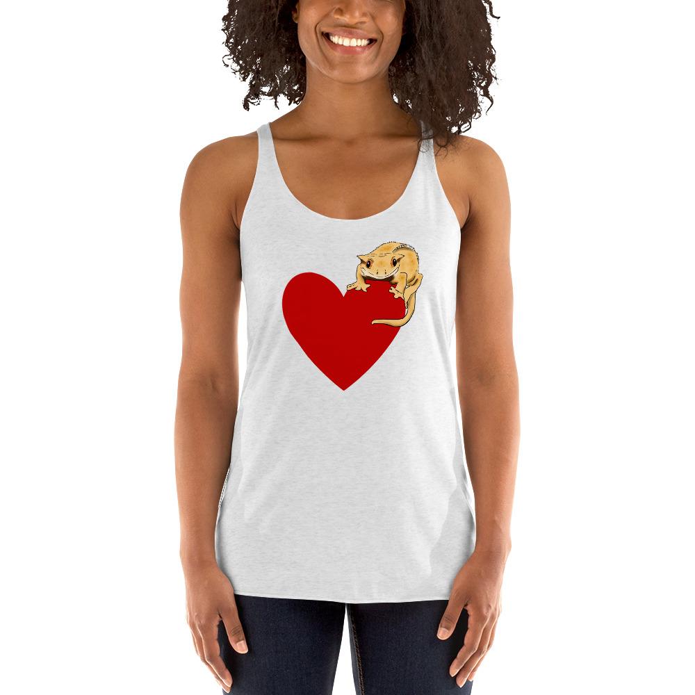 Tank Top - Cute Crested Gecko Love Racerback Tank