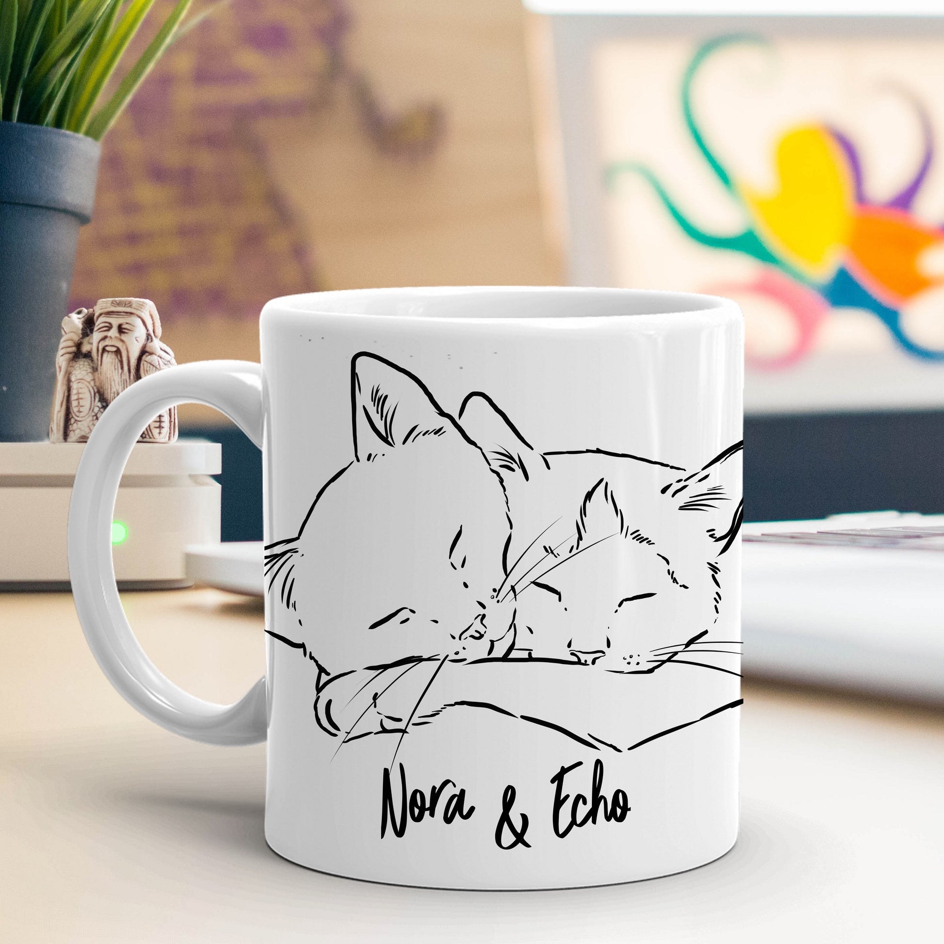 Custom Pet Portrait Mug, dog portrait, cat portrait, 12 oz mug