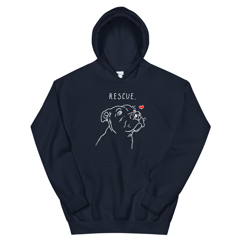 Rescue Love Pit Bull Hoodie