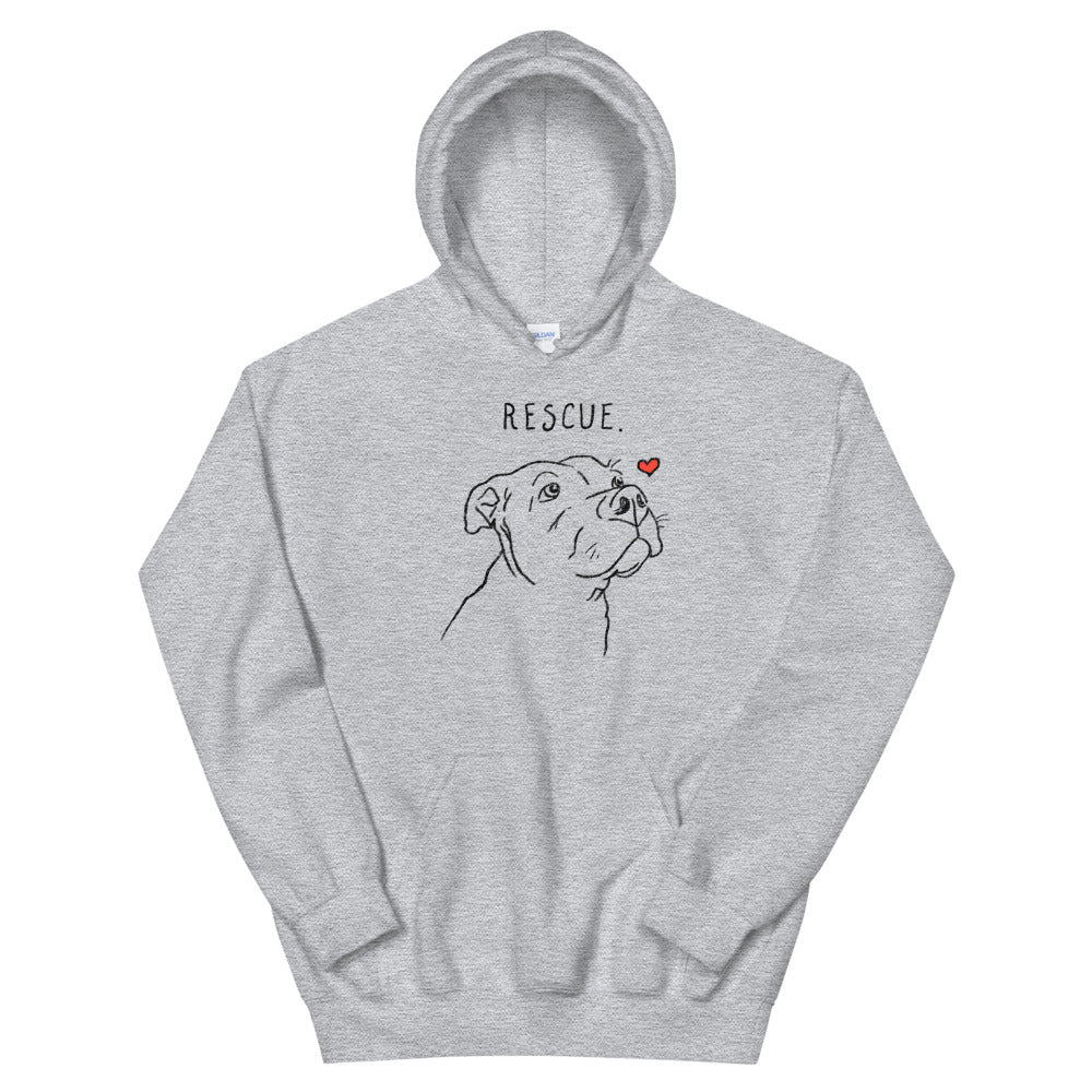 Rescue Love Pit Bull Hoodie